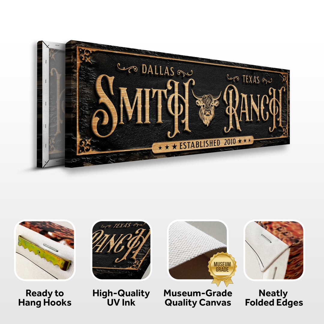 Personalized Cattle Ranch Sign