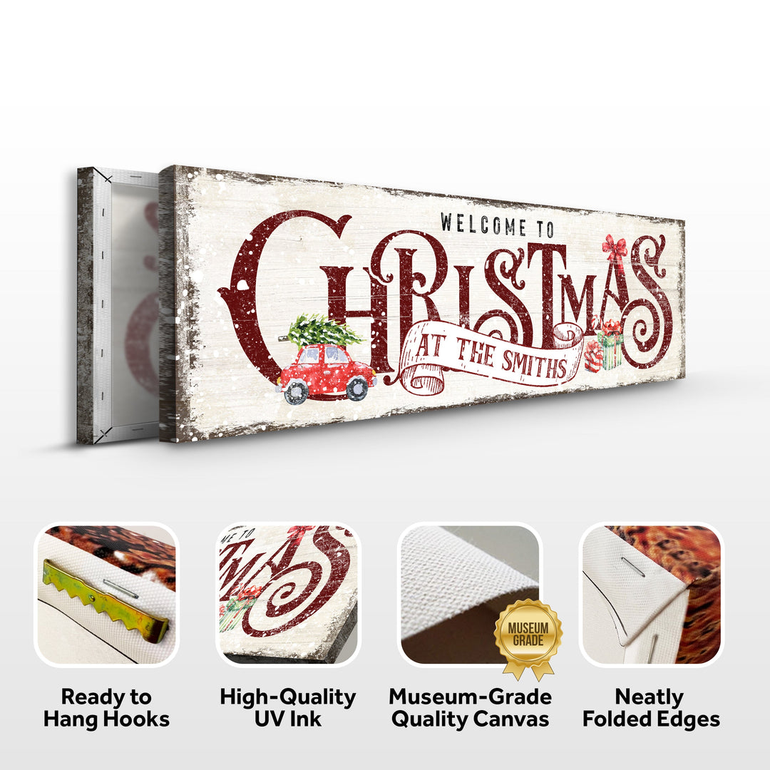 Family Welcome To Christmas Sign II