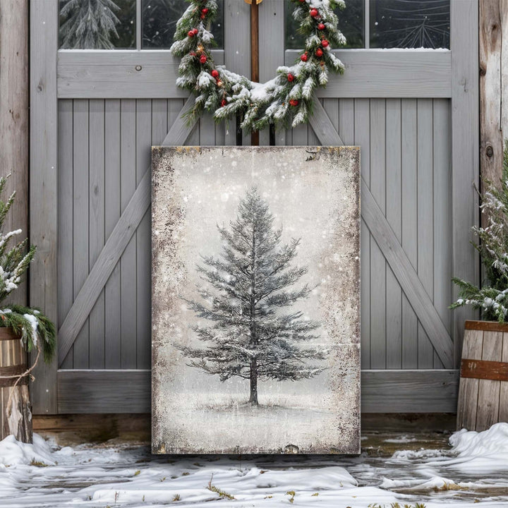 Vintage Christmas Tree Wall Art II