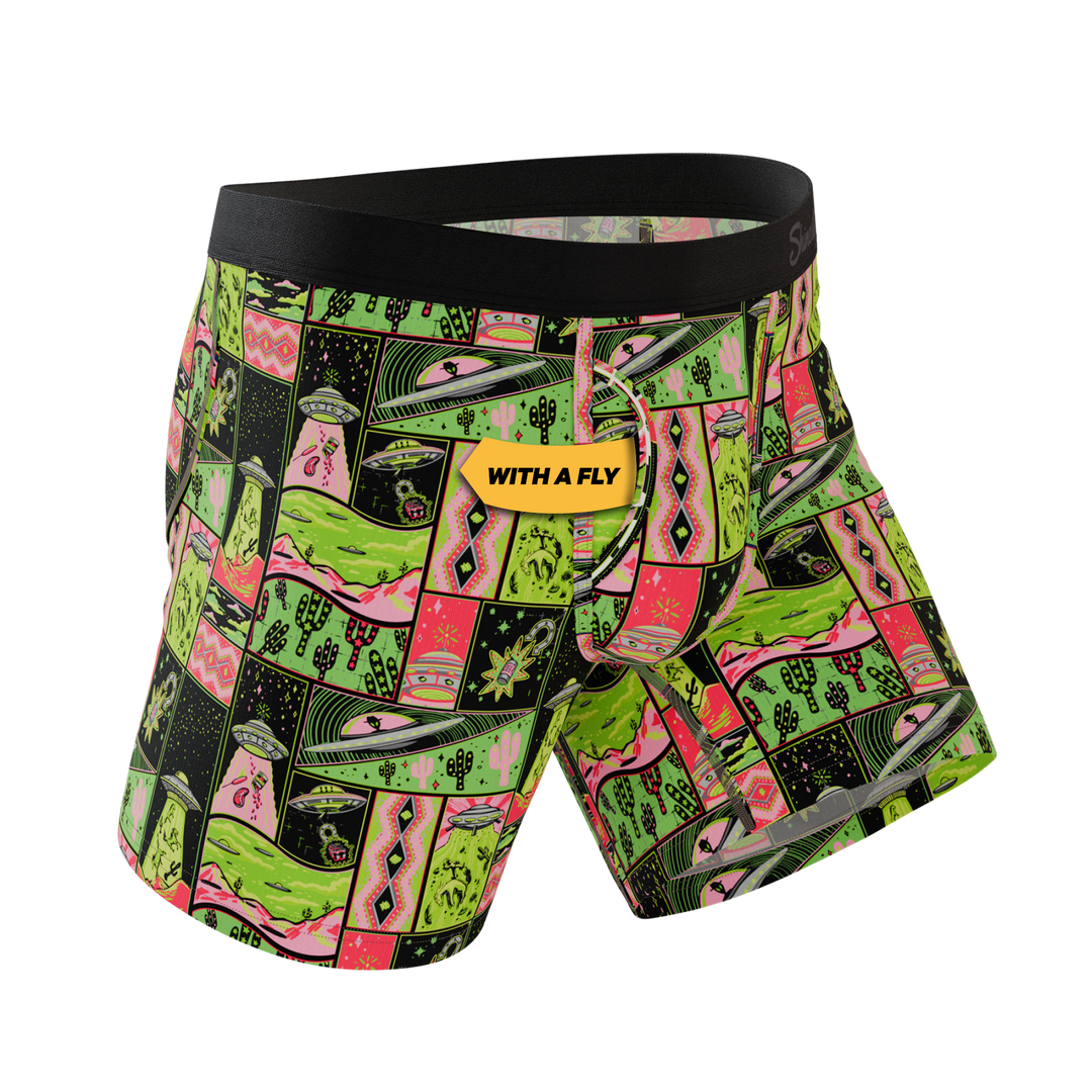 The Area 51 | Retro-Futuristic Alien Ball Hammock® Pouch Underwear With Fly