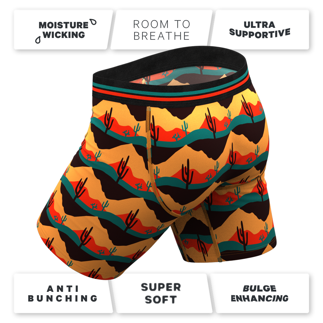The Arizona Dawn | Desert Scene Long Leg Ball Hammock® Pouch Underwear With Fly
