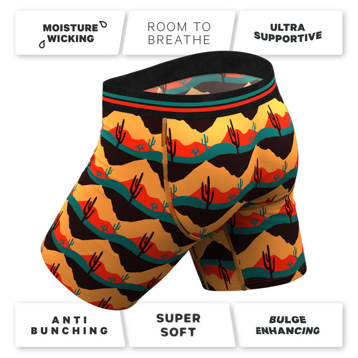 The Arizona Dawn | Desert Scene Long Leg Ball Hammock® Pouch Underwear With Fly