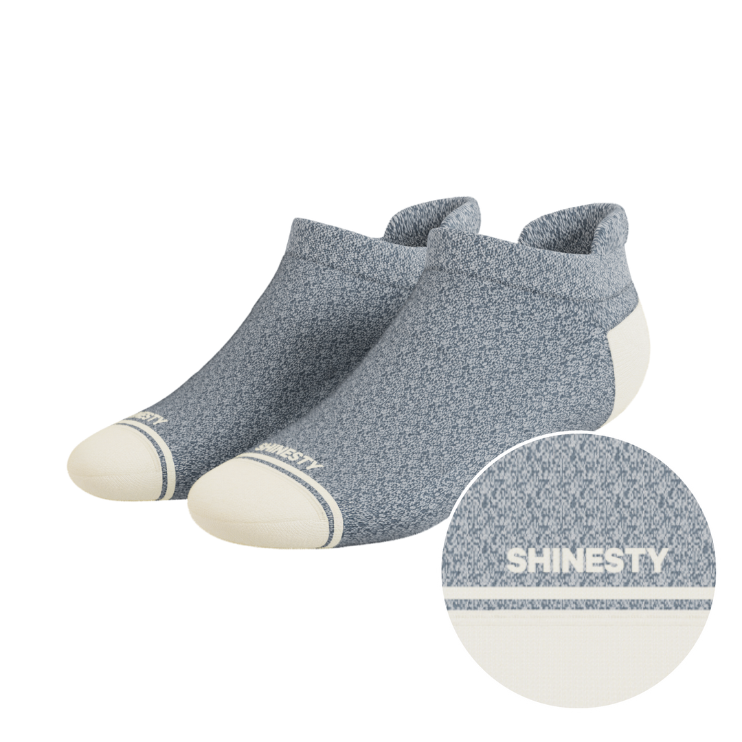 The Asteroid | Blue Marl Heel Hammock™ Ankle Socks