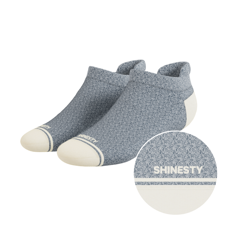 The Asteroid | Blue Marl Heel Hammock™ Ankle Socks