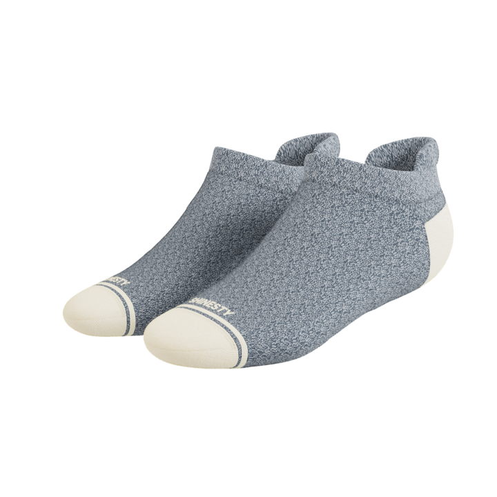 The Asteroid | Blue Marl Heel Hammock™ Ankle Socks