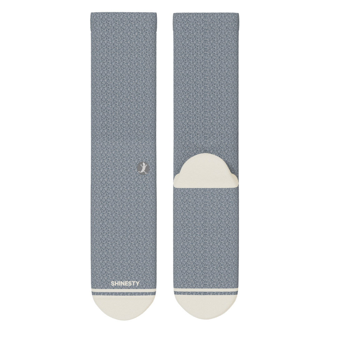 The Asteroid | Blue Marl Heel Hammock™ Crew Socks