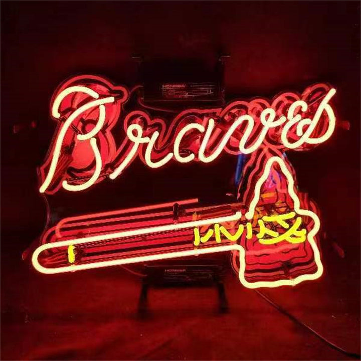 Atlanta Braves Baseball Logo Neon Signs Light