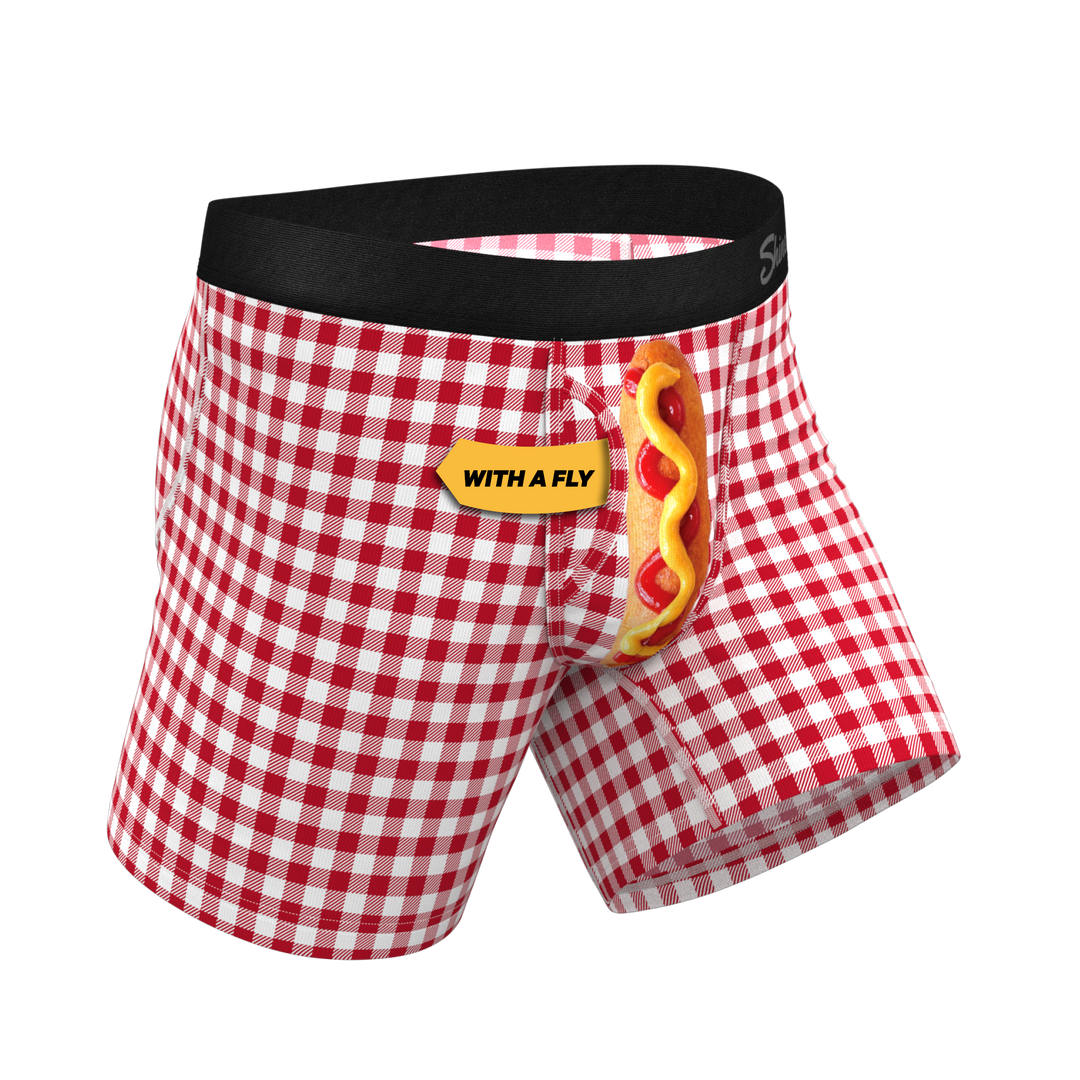 The Hot Diggity | Corn Dog Ball Hammock® Pouch Underwear With Fly