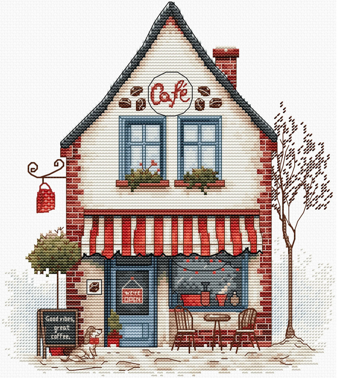 Welcome to Coffee! Counted Cross-Stitch Kit by Luca-S B1427L