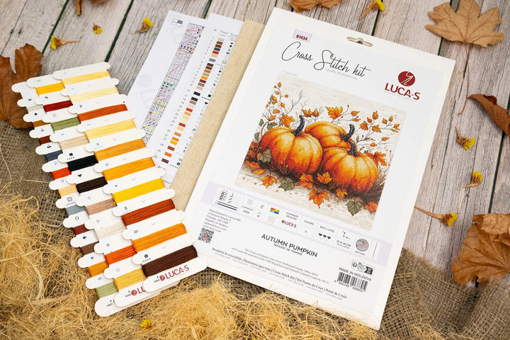 Autumn Pumpkin Counted Cross-Stitch Kit by Luca-S B1434L