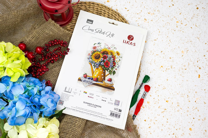 Summer Flowers Counted Cross-Stitch Kit by Luca-S B7052L