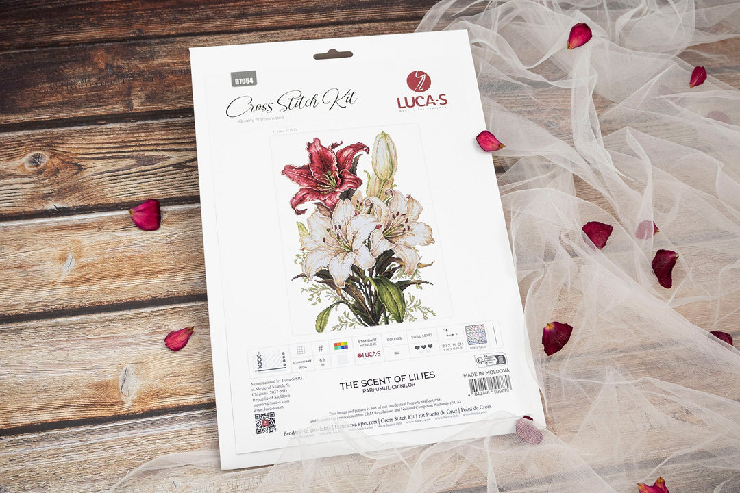 The scent of Lilies Counted Cross-Stitch Kit by Luca-S B7054L