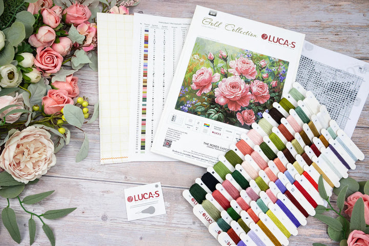 The Roses Garden Counted Cross-Stitch Kit by Luca-S B717L