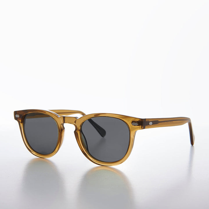 Amber Polarized Square Sunglass - Benson