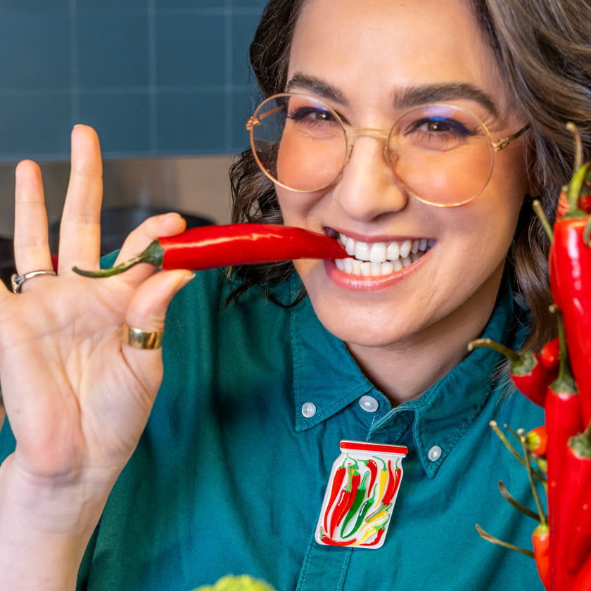 Chilli Charmer Brooch by Erstwilder