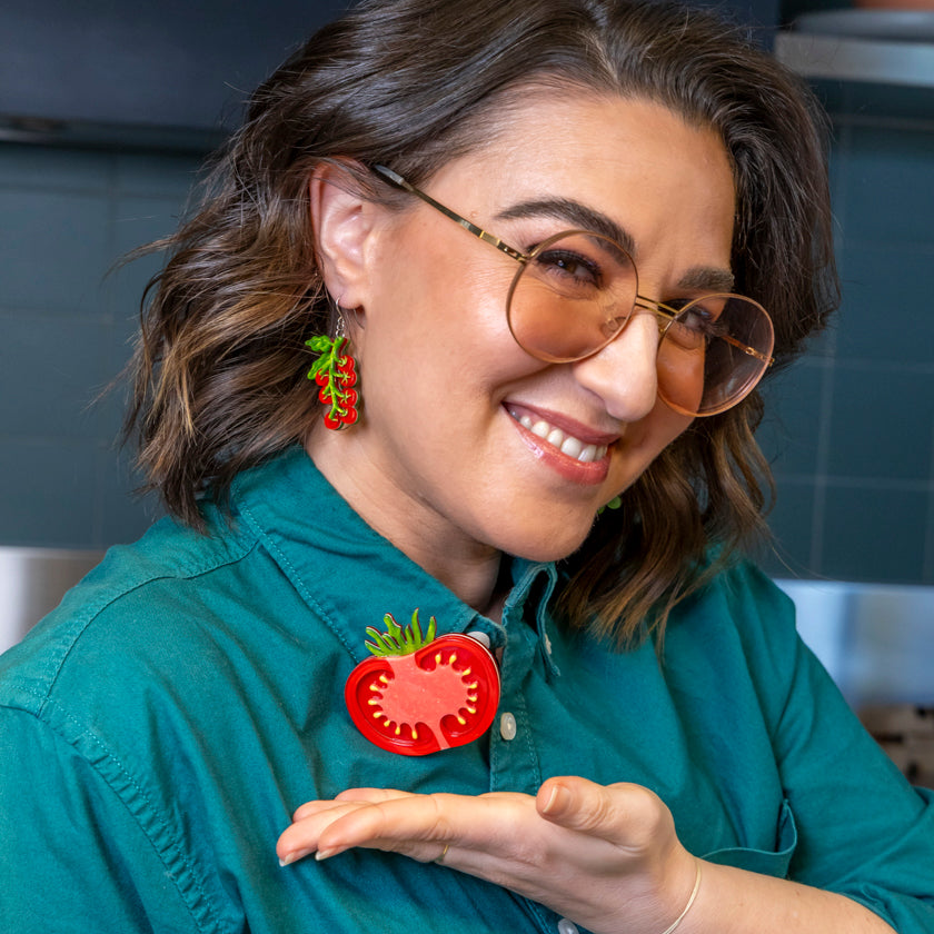 Tomato Time Brooch by Erstwilder