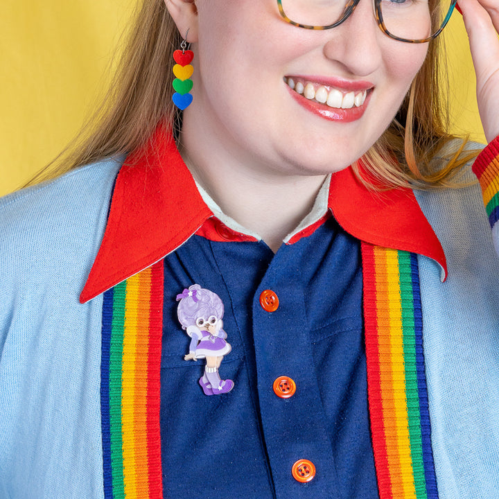 Shy Violet Brooch Rainbow Brite x Erstwilder