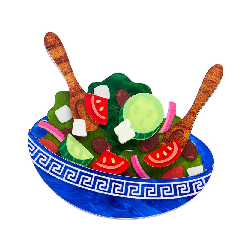 Greek Salad Brooch by Erstwilder erstwilder