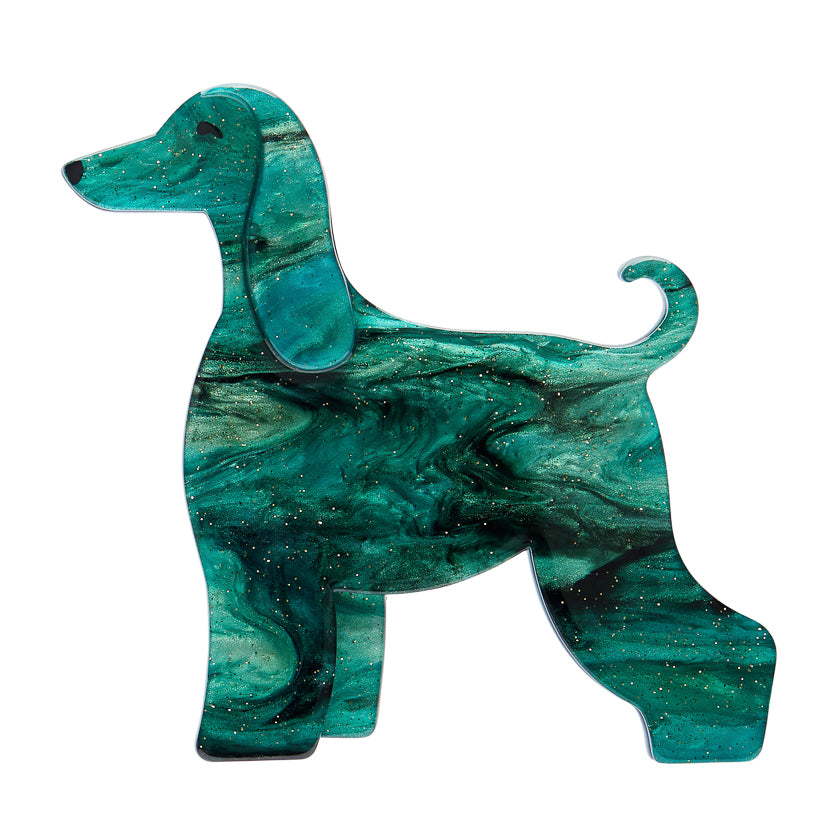 Ainslee the Afghan Hound Brooch by Erstwilder erstwilder