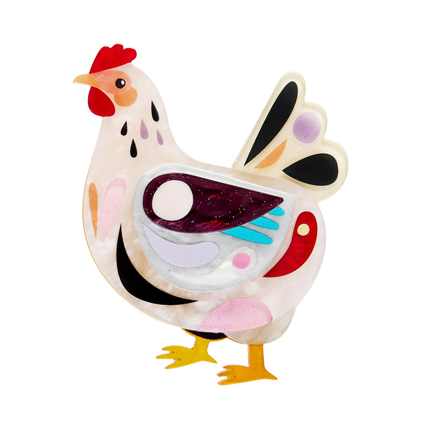Clara the Chicken Brooch by Erstwilder x Pete Cromer Easter