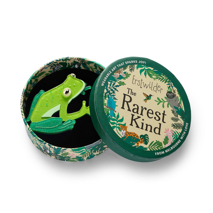 Buckley's Giant Glass Frog Brooch by Erstwilder