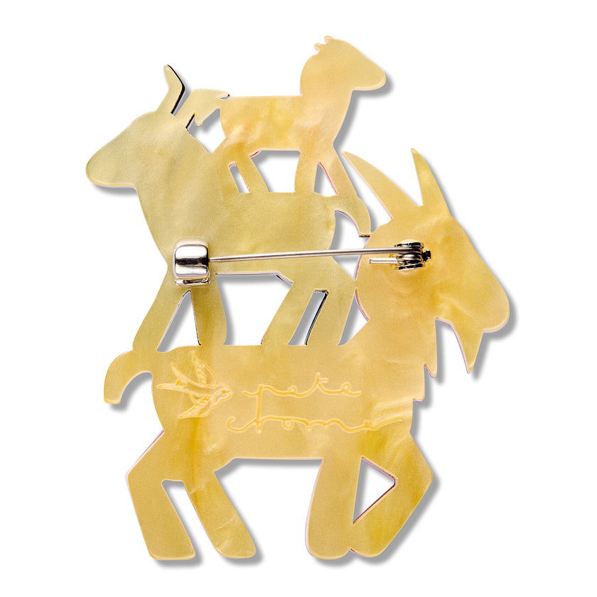 Goat Goals Brooch by Erstwilder x Pete Cromer