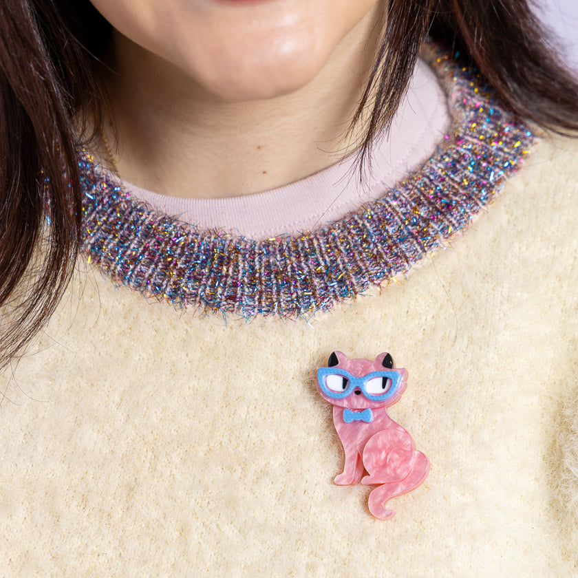 Elissa the Indie Cat Brooch by Erstwilder - back detail view