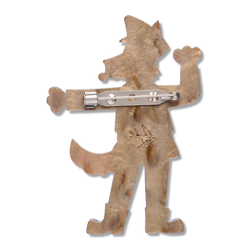 Officer Wags Brooch by Erstwilder shown with gift box | Wild at Work Collection