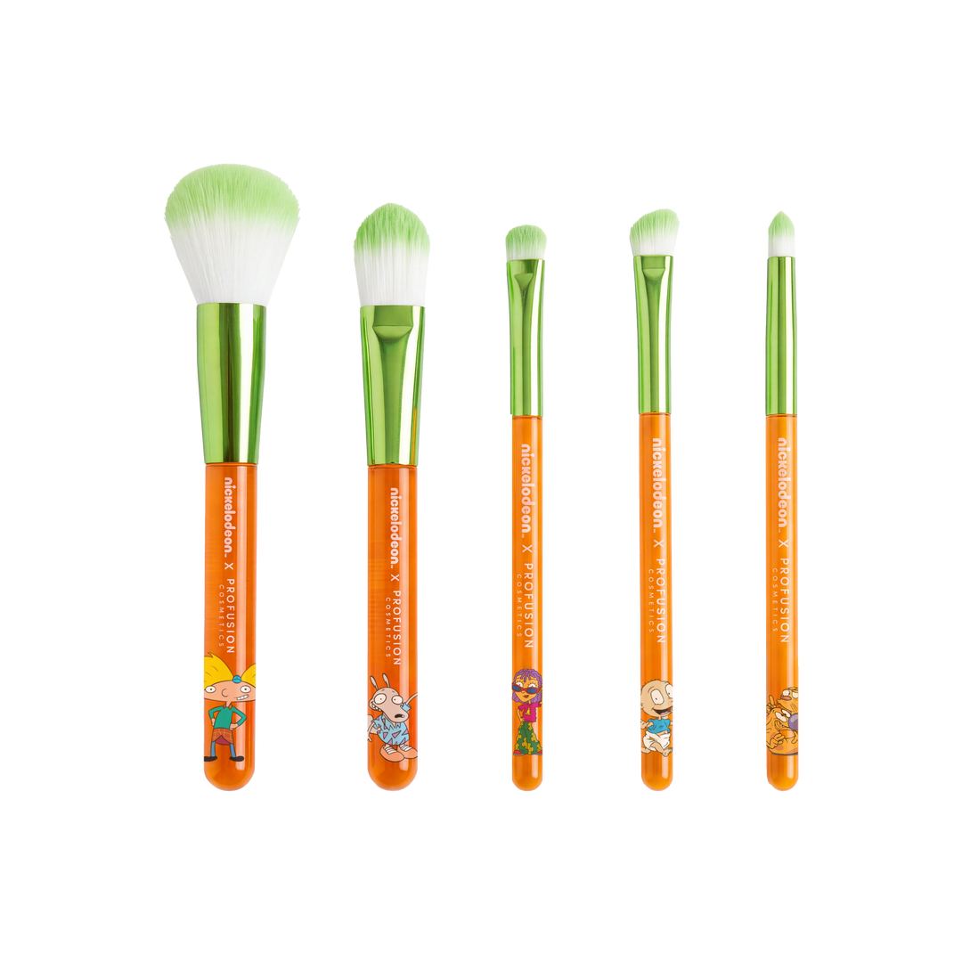 Nick 90s | 5 PC Brush Set with Cosmetic Bag