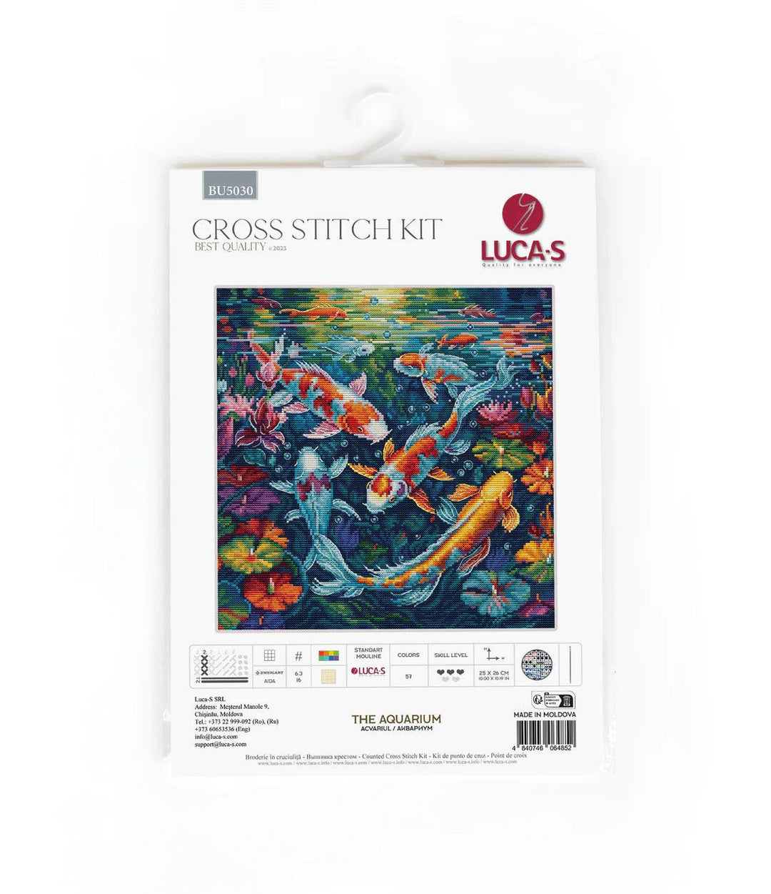 The Aquarium BU5030L Counted Cross-Stitch Kit