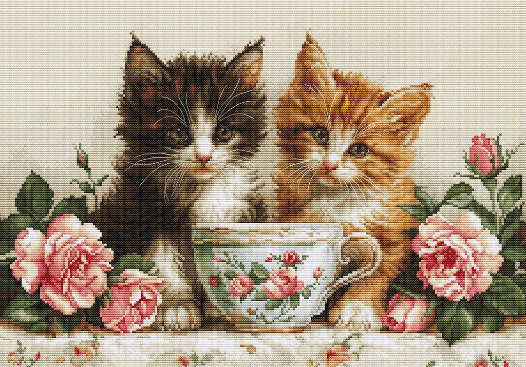Two Kitens BU5070L Counted Cross-Stitch Kit