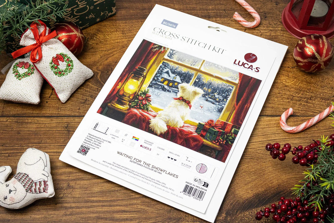 Waiting For The Snowflakes BU5076L Counted Cross-Stitch Kit