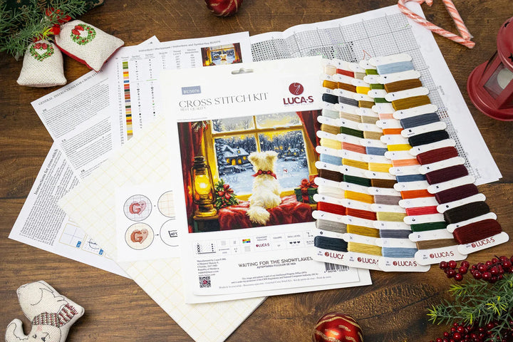 Waiting For The Snowflakes BU5076L Counted Cross-Stitch Kit