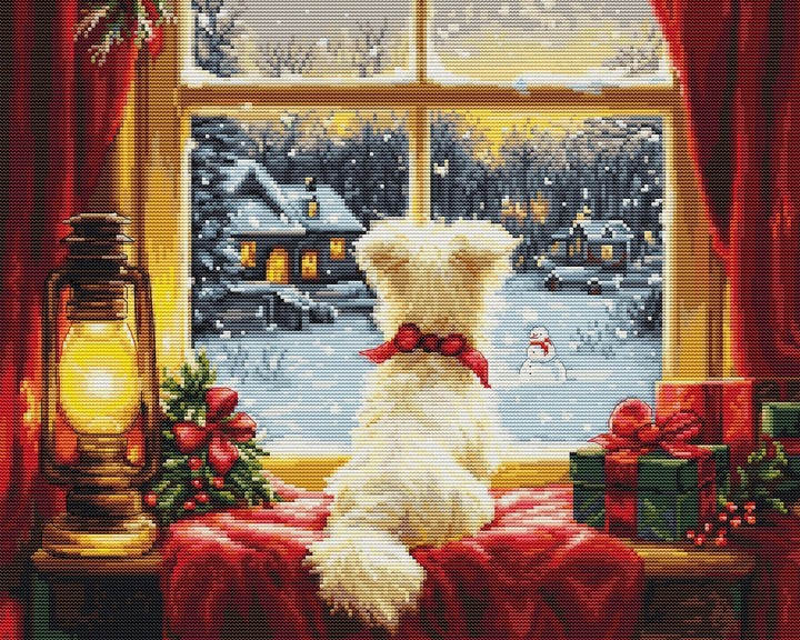Waiting For The Snowflakes BU5076L Counted Cross-Stitch Kit