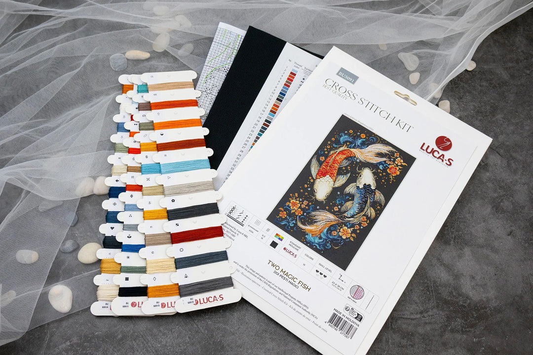 Two Magic Fish Counted Cross-Stitch Kit by Luca-S BU5091L
