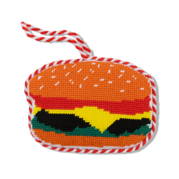 Needlepoint Icon Ornament - Burger