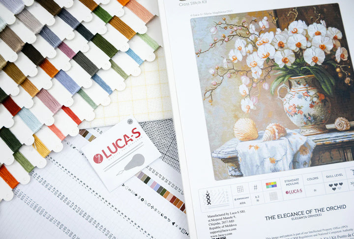 The Elegance of the Orchid B714L Counted Cross-Stitch Kit