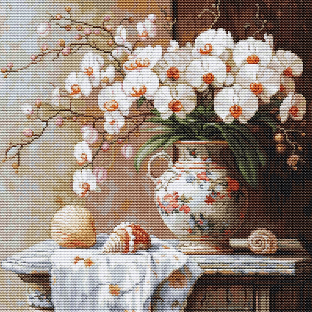 The Elegance of the Orchid B714L Counted Cross-Stitch Kit