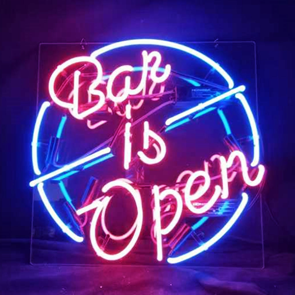 Bar is Open Neon Sign