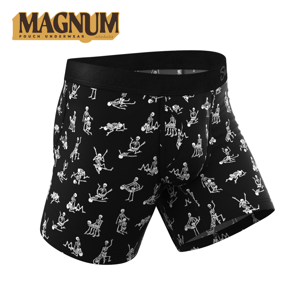 The Bare Back Bones | Glow In The Dark Skeletons Ball Hammock® Magnum Big Pouch Underwear