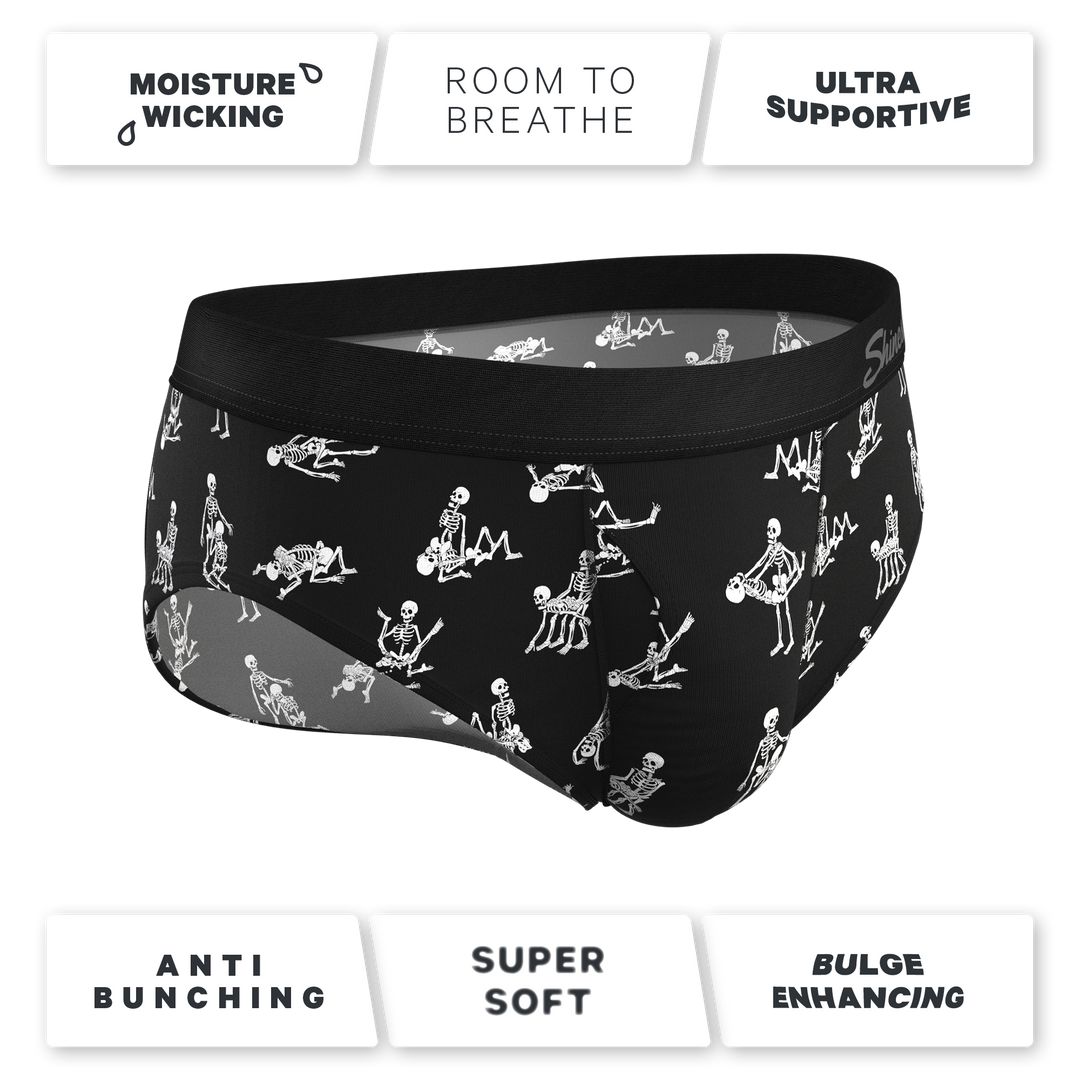 The Bare Back Bones | Glow in the Dark Skeletons Ball Hammock® Pouch Underwear Briefs