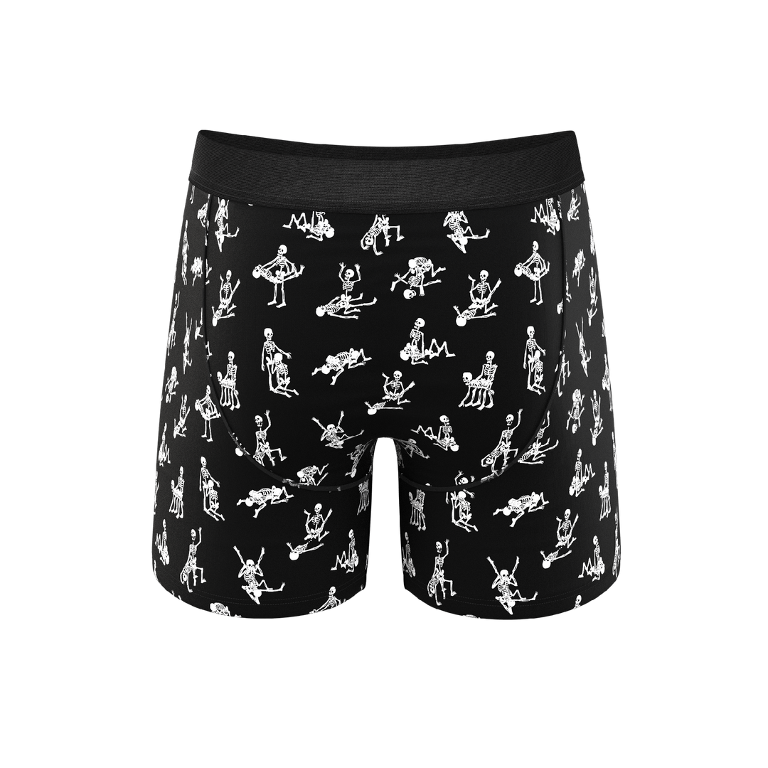 The Bare Back Bones | Glow in the Dark Skeletons Ball Hammock® Pouch Underwear With Fly