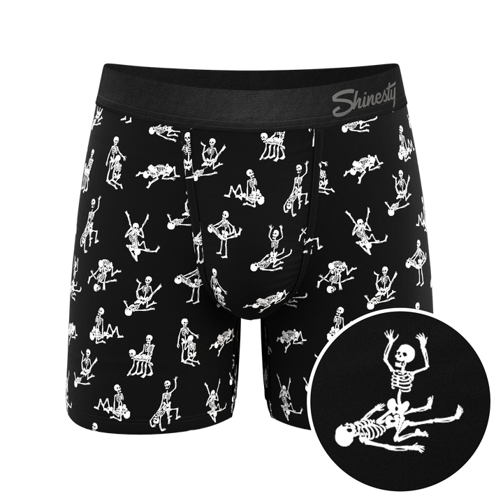 The Bare Back Bones | Glow in the Dark Skeletons Ball Hammock® Pouch Underwear