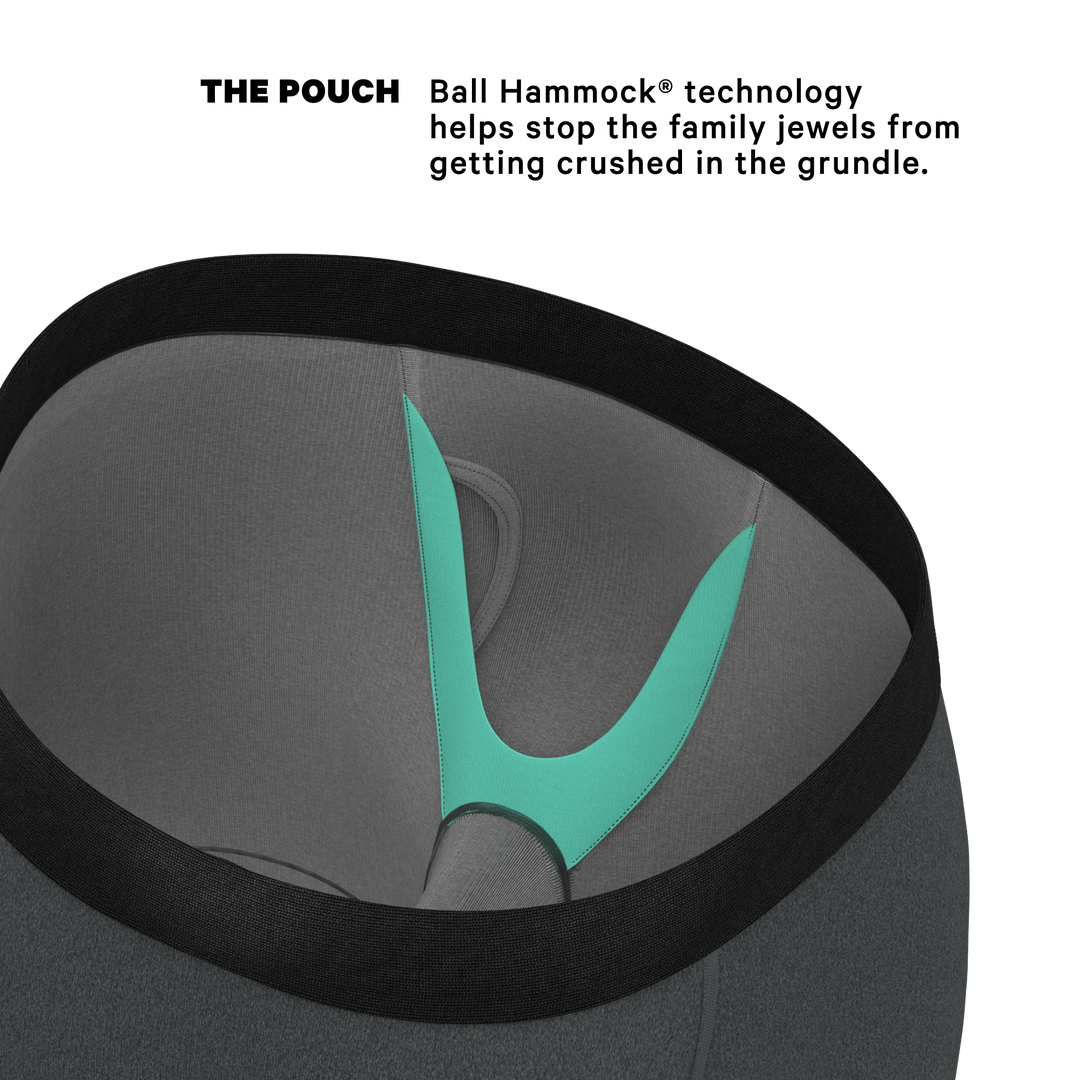 The Basalt | Heather Charcoal Long Leg Ball Hammock® Pouch Underwear With Fly