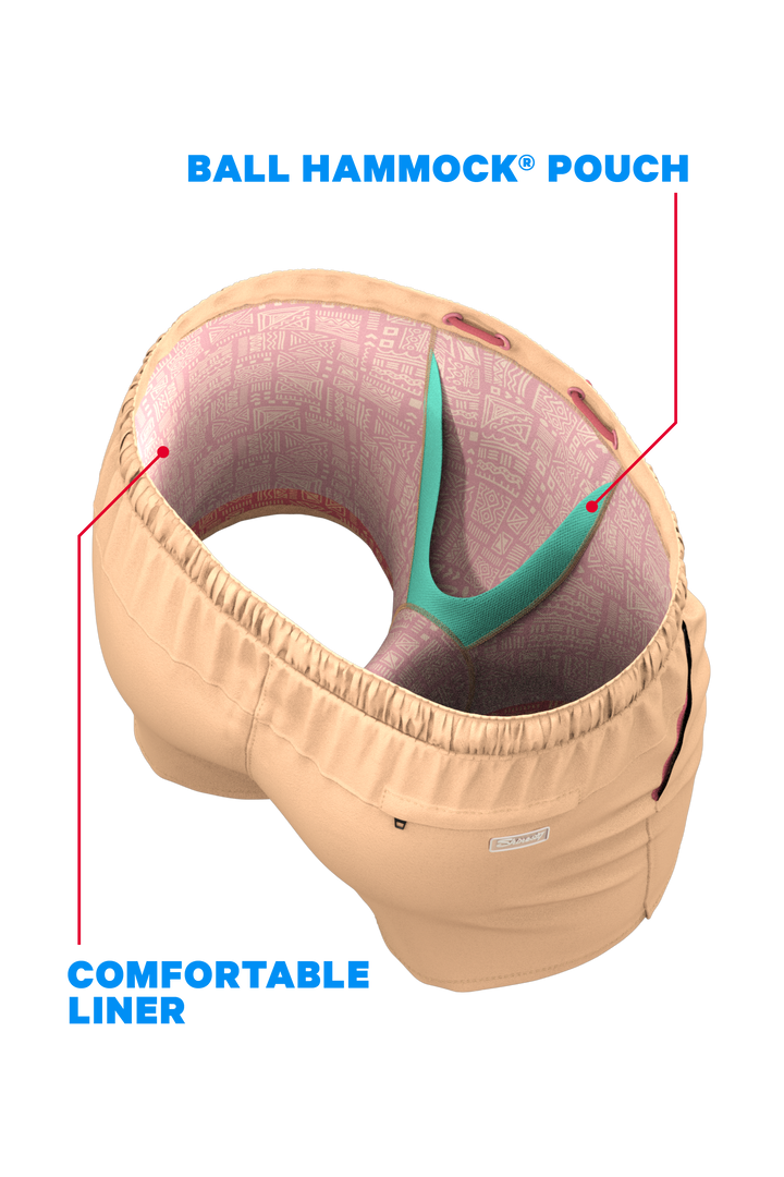 The Beach House | Orange Island Block Ball Hammock® Pouch 5" Swim Trunks