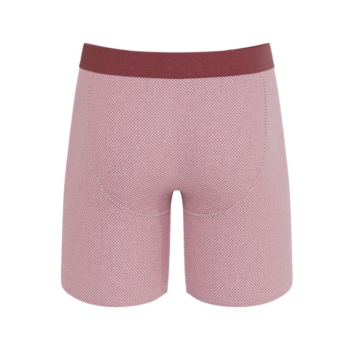 The Bell Pep | Red Chambray Long Leg Ball Hammock® Pouch Underwear With Fly