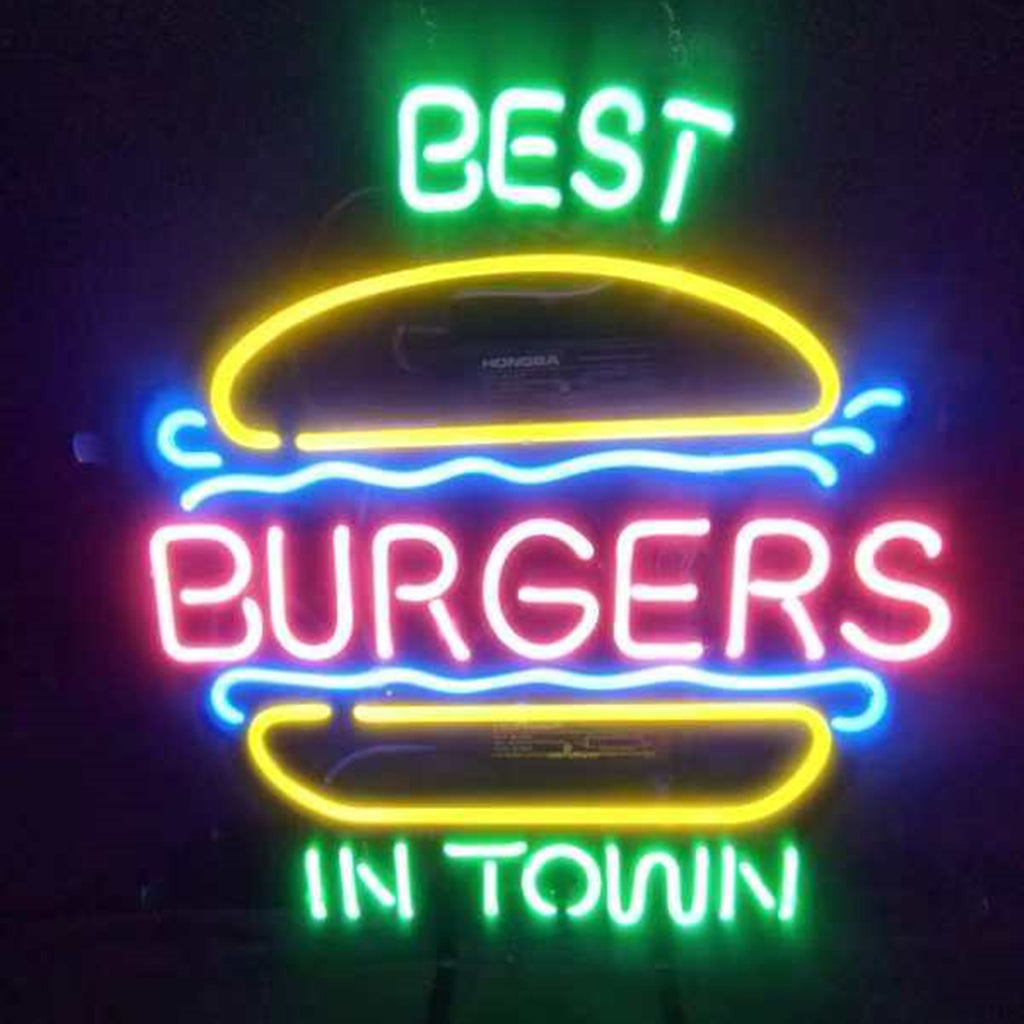 Best Burgers in Town Neon Signs