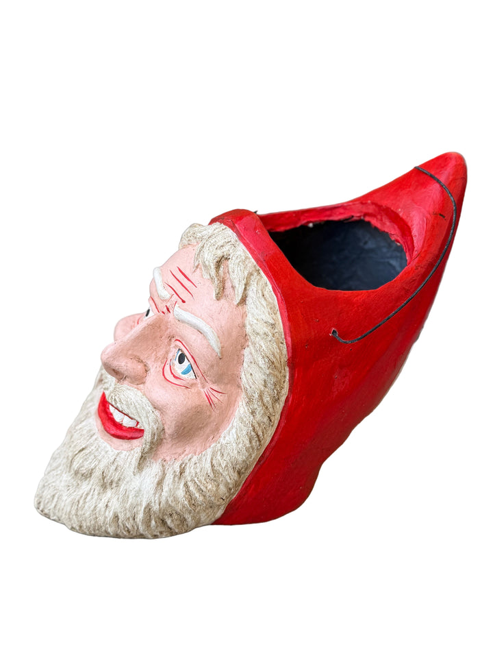 Vintage bucket with a Santa Claus face by Bethany Lowe