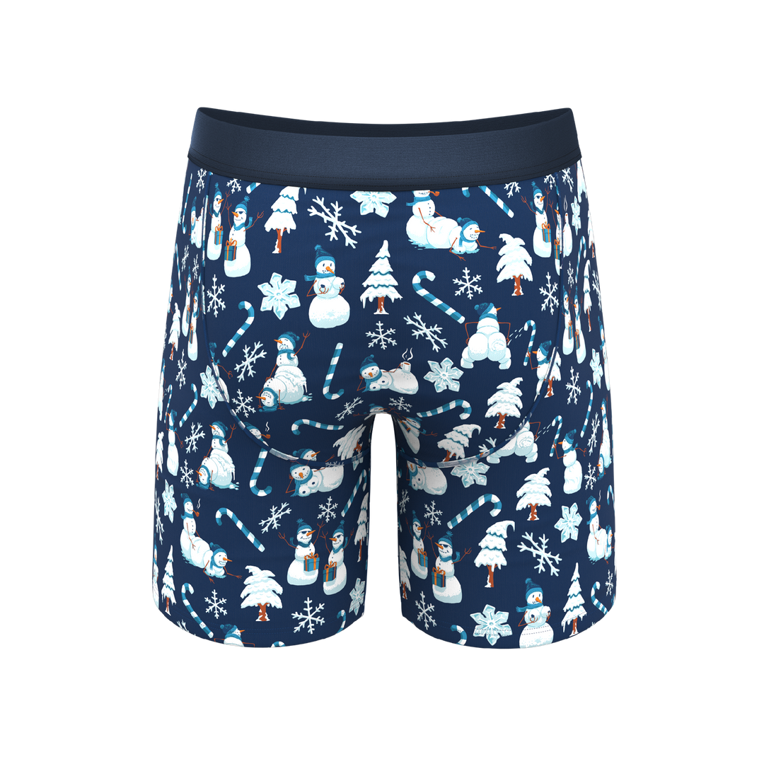 The Big Blizzard | Naughty Snowmen Long Leg Ball Hammock® Pouch Underwear With Fly