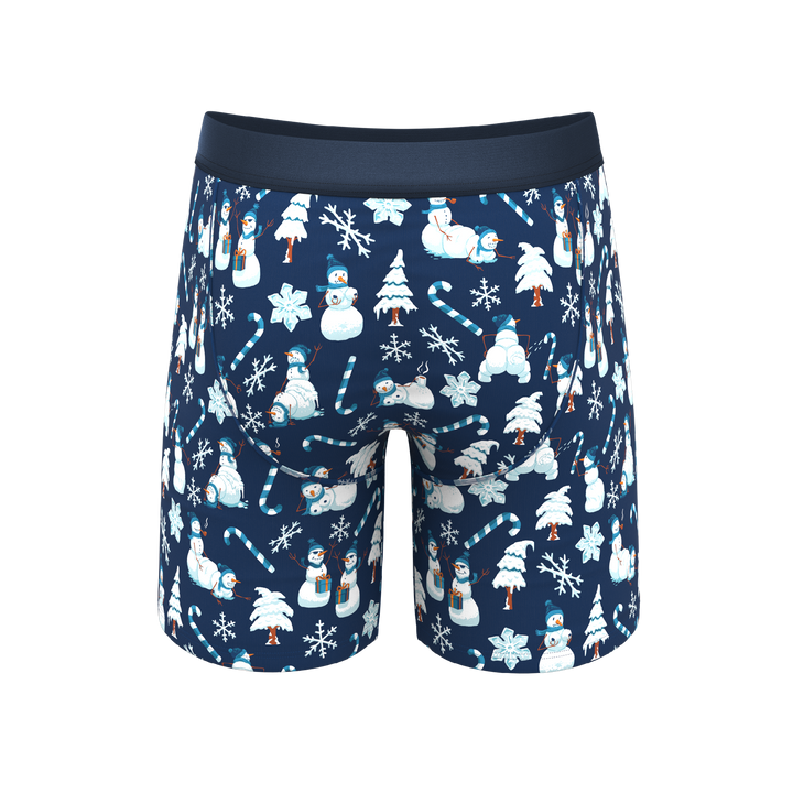 The Big Blizzard | Naughty Snowmen Long Leg Ball Hammock® Pouch Underwear With Fly
